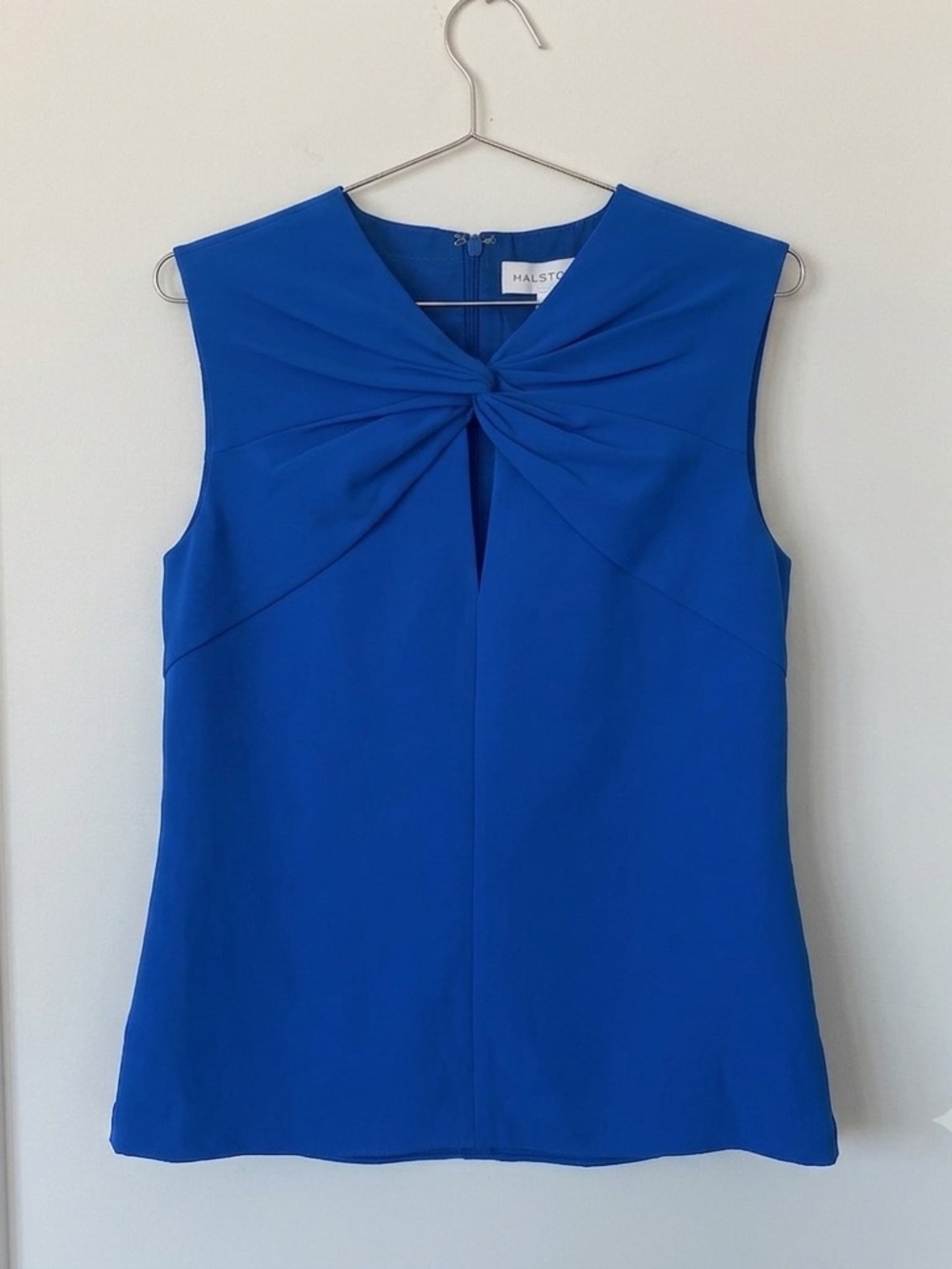 Halston Heritage Twist-Front Sleeveless Camisole in Royal Blue
